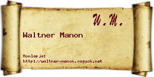 Waltner Manon névjegykártya